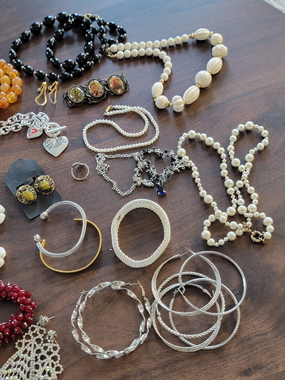Vintage Modern Costume Jewelry Lot Of 20 Beaded Necklaces Bracelets Earrings