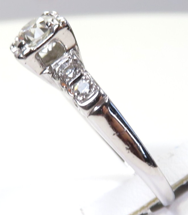 Antique Deco 1920’s European Diamond Engagement 13K Ring Size 5.25 UK-K EGL USA