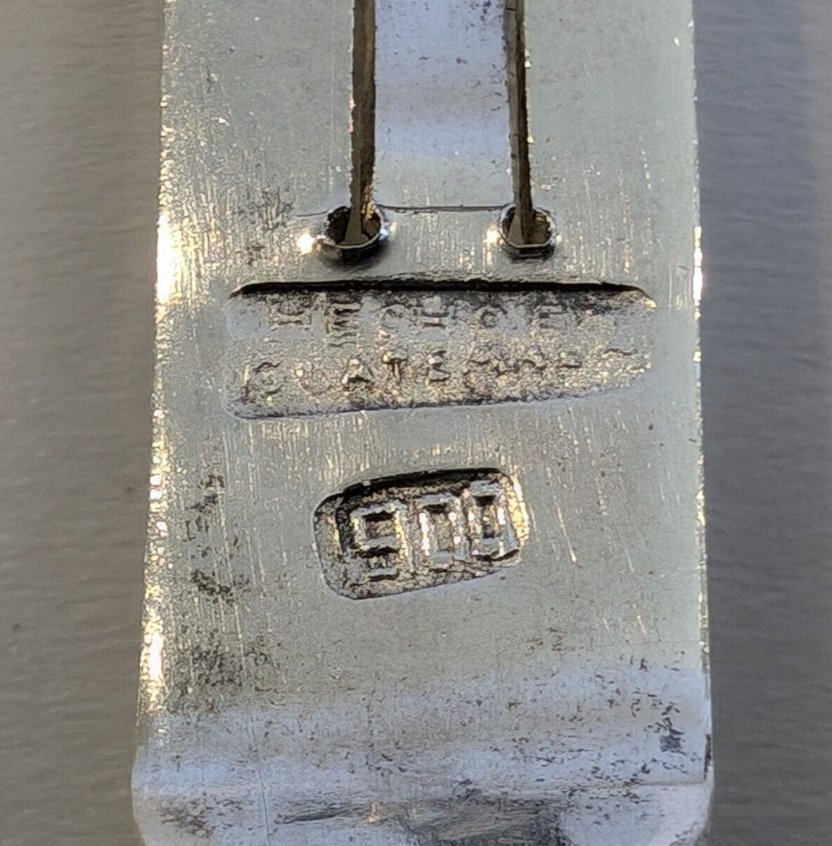 Vintage 900 Silver Etched Bird Tie Clip / Money Clip Guatemala