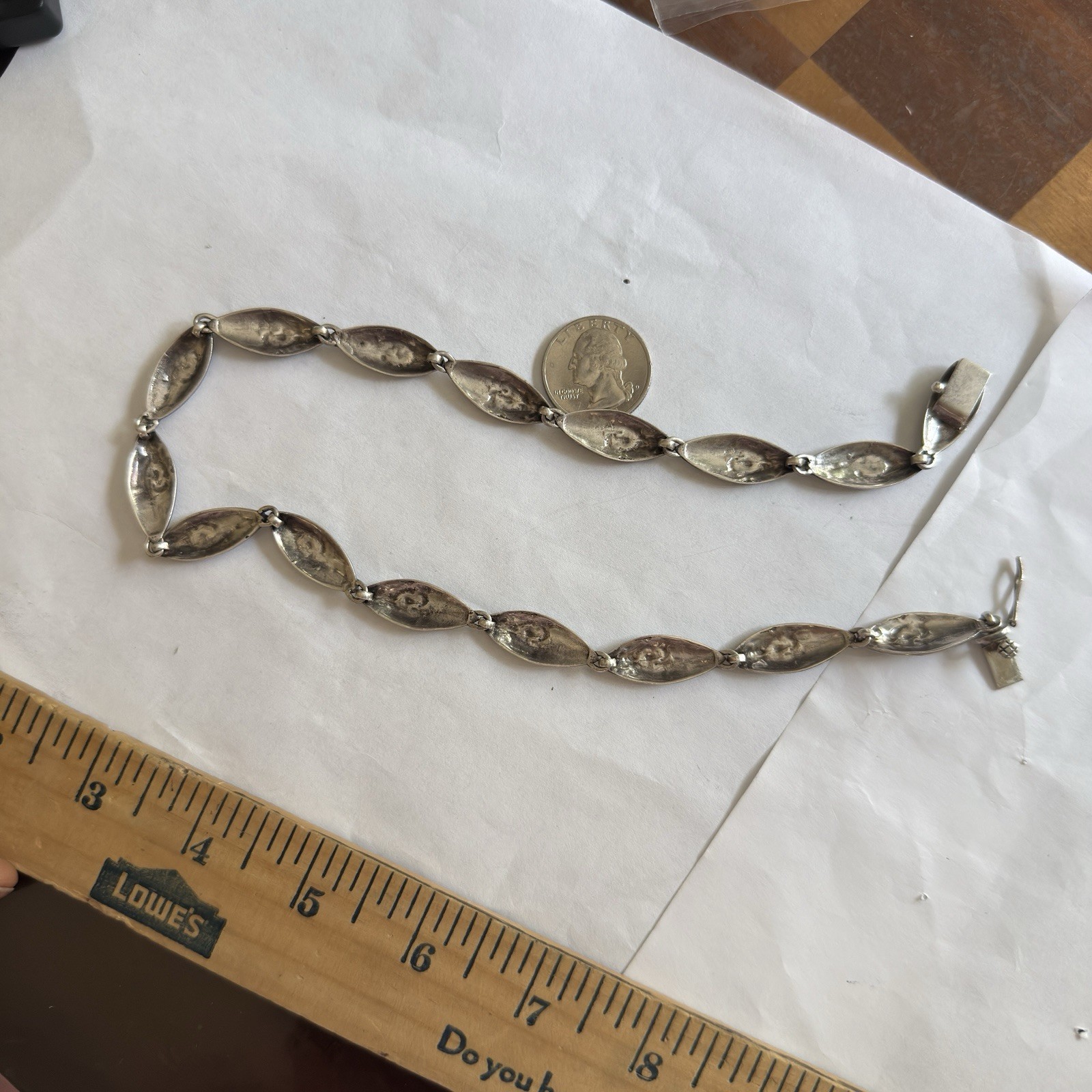 Vintage Sterling Silver 925 Articulated Spiral Link Necklace 40.66g 17.5”