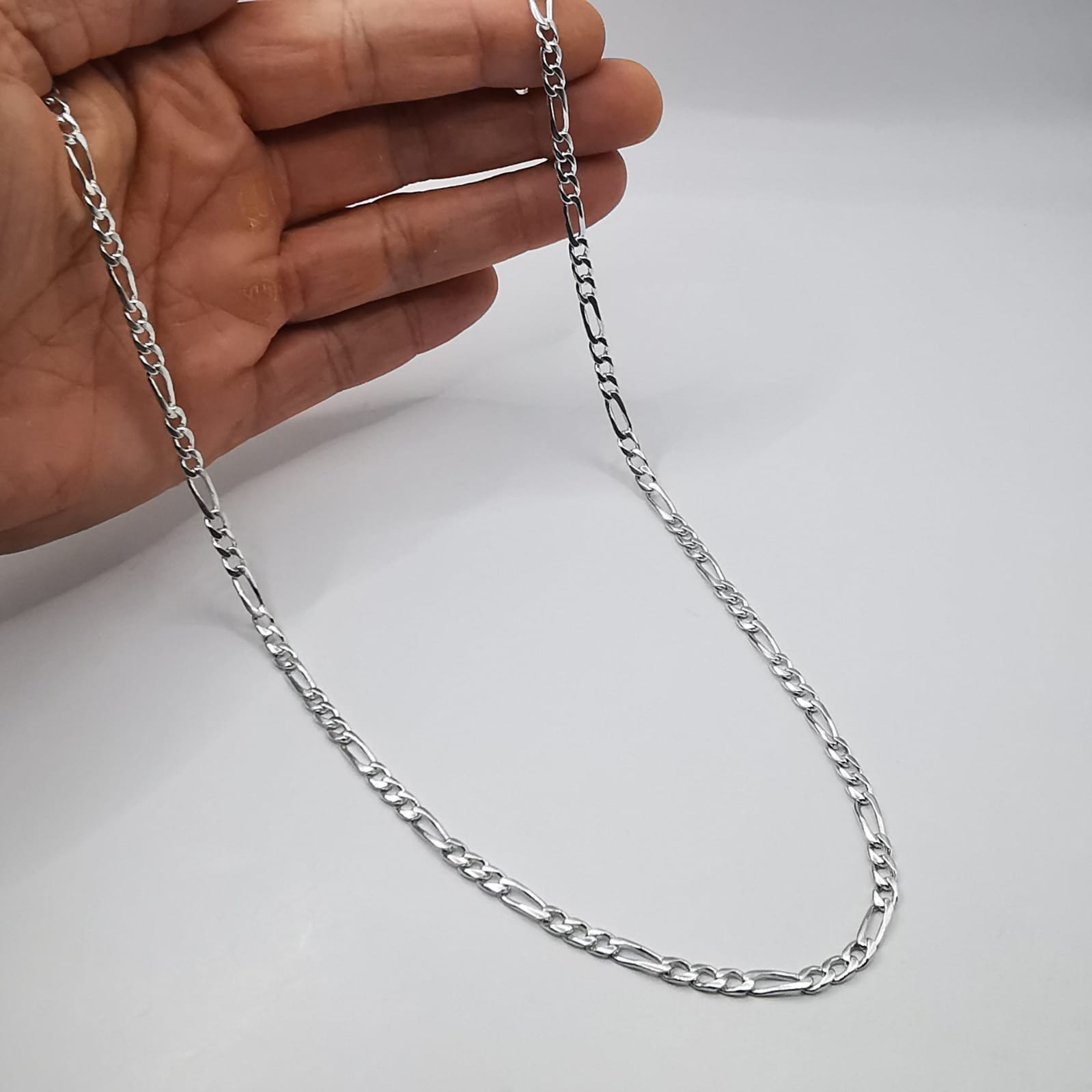 Vintage 925 Sterling Silver Signed Jewelry Chain 22.25in (56.5cm) 0.74oz