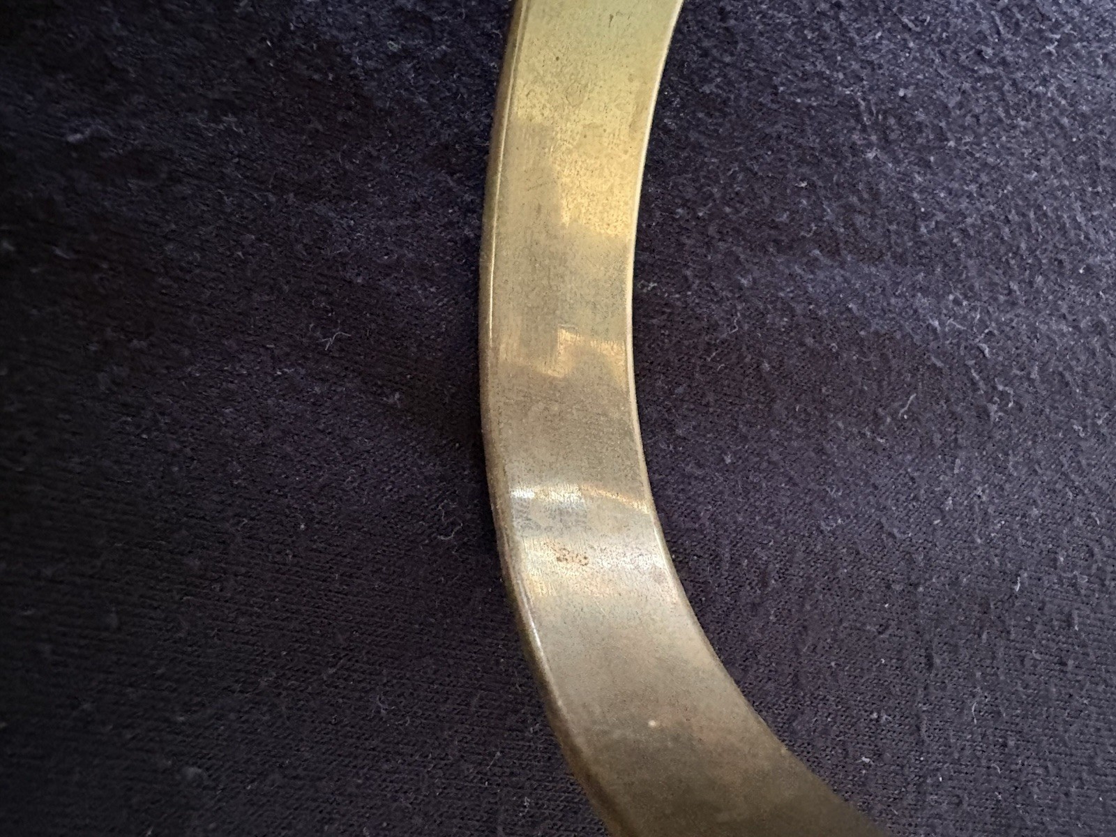 Vintage Lot of 2 Gold Floral Engraved Hinged (1) Brass Bangle Bracelets