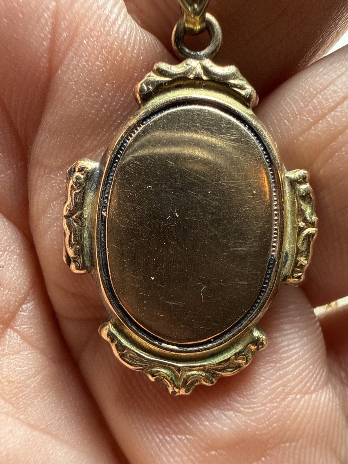 Necklace Locket Victorian 100 Years Old Gold Filled Vintage 17” Gold Fill Chain