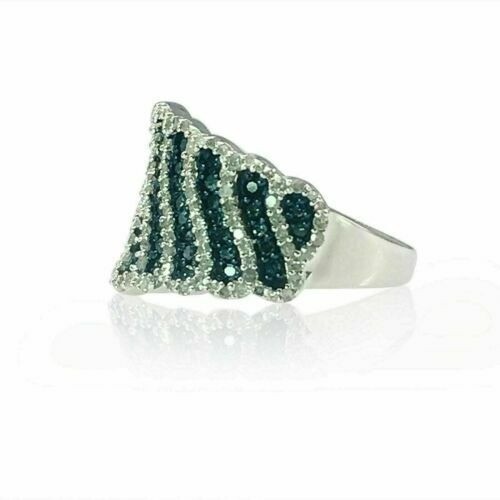 Art Deco Vintage 3.60 Ct Sapphire & Diamond Wedding Ring 925 Sterling Silver