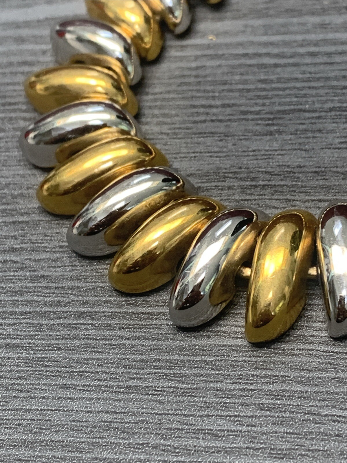 Vintage Silver Gold Tone San Marco Style Bracelet 8”