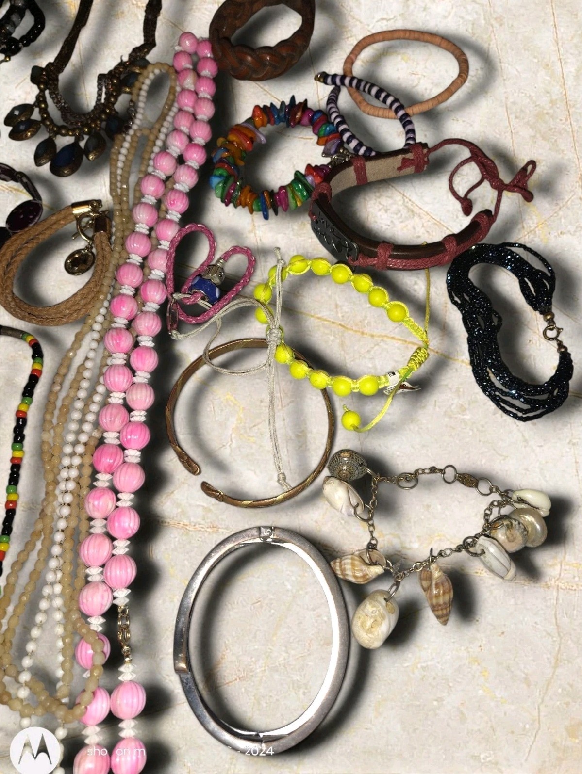 55 Pc Mixed Costume Jewelry Lot Necklaces Bracelets Signed Trifari AE Gwen Boho
