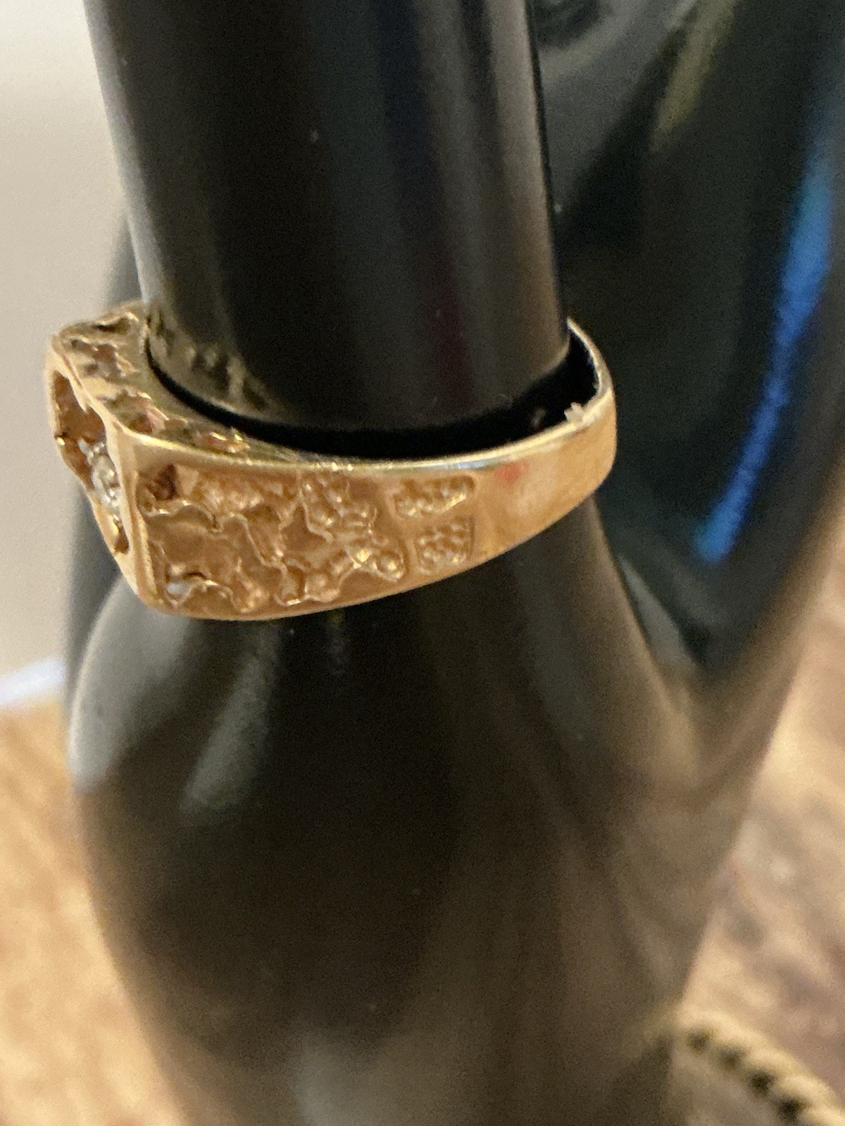 Men’s Vintage 14K Yellow Gold Diamond Solitaire Ring 0.35 CT 5.1g Size 8 RPD