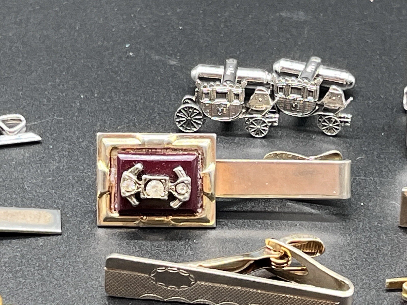 45+ Lot Vintage Cufflinks Tie Bars Tac MORE Swank Hickok Shields Sarah Coventry+