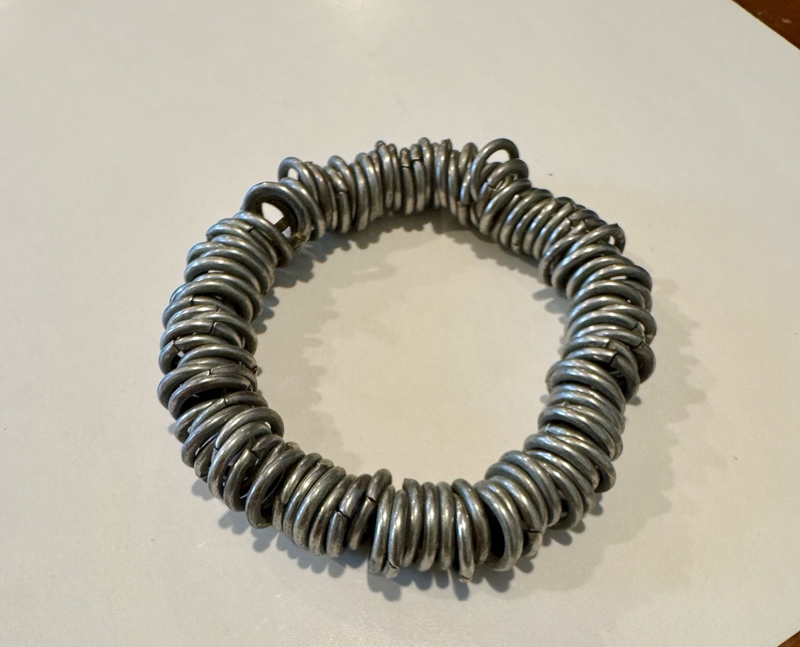 Vintage Steal Rings Links Bracelet Elastic Band