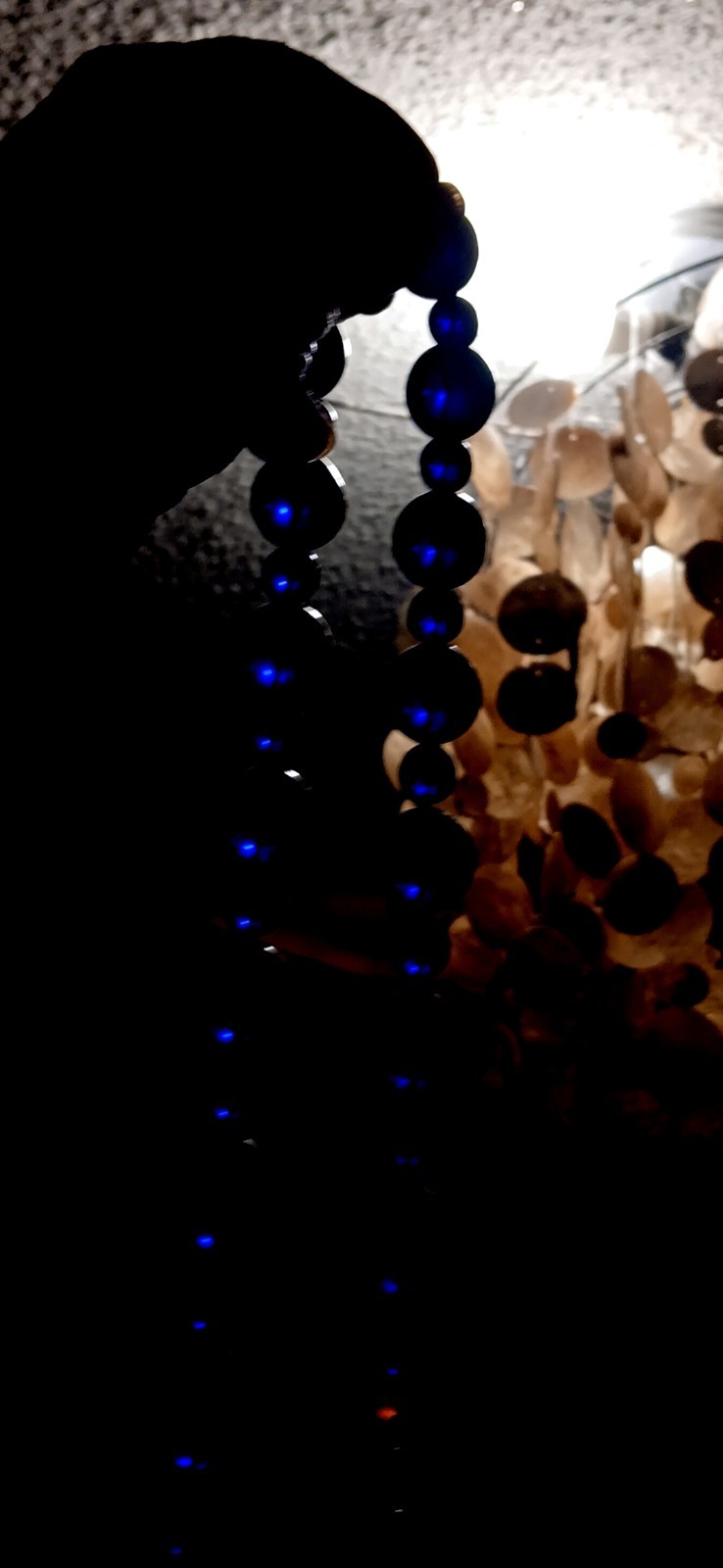 1920s 🖤 Czech COBALT Blue Art Deco Glass 🖤 STATEMENT NECKLACE Stunning