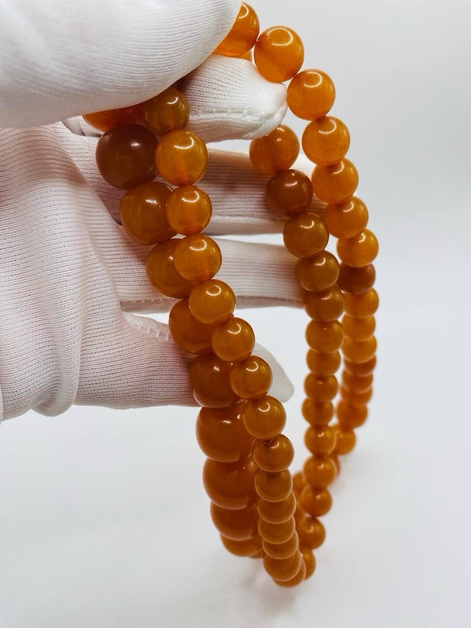 Vintage Soviet Amber Beads Necklace Kaliningrad 64 grams