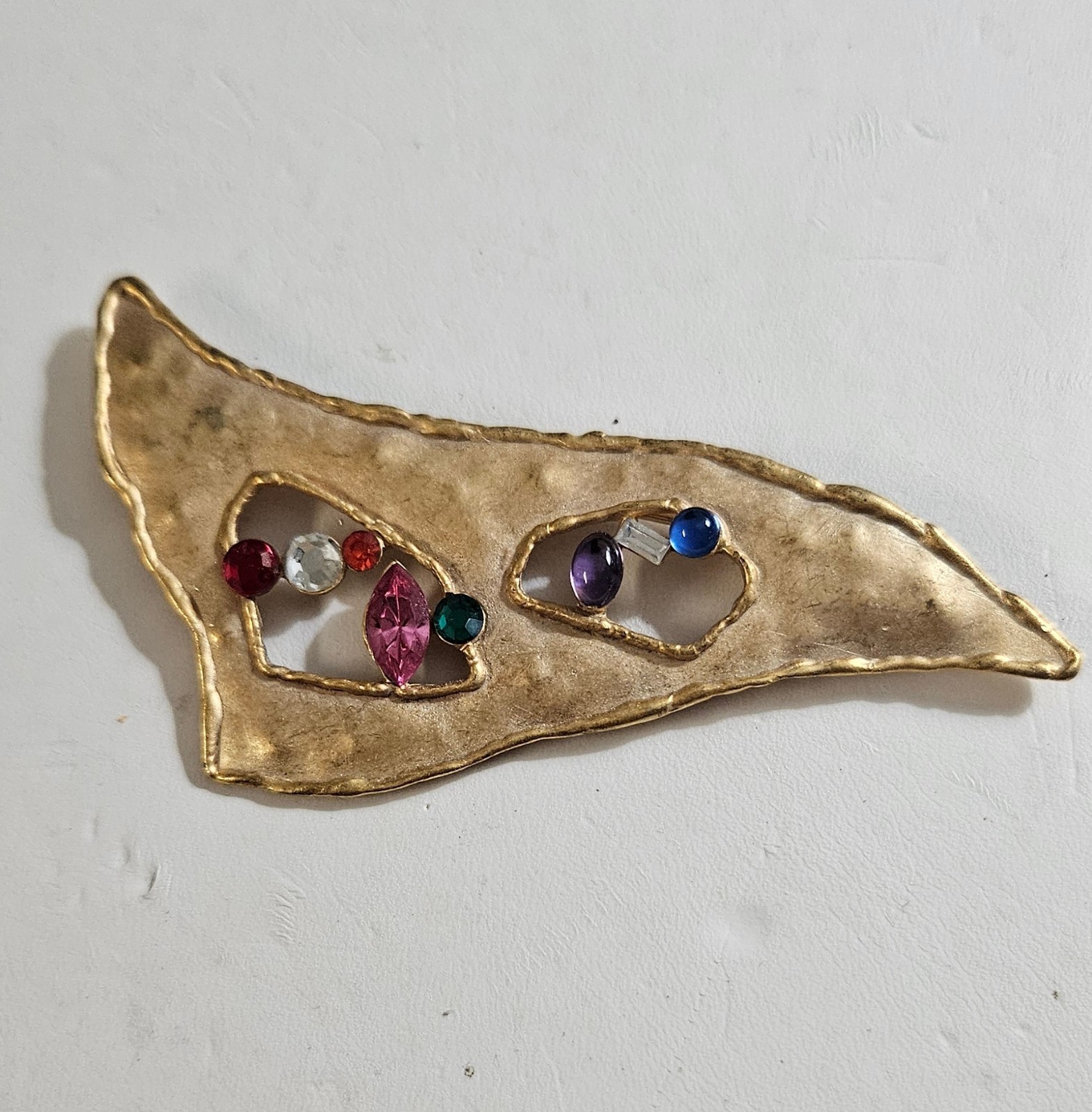Vintage 1980s Retro Modernist Geometric Pin. JJ (Jonette Jewelry)