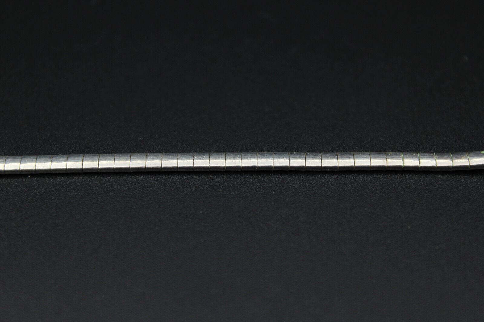 Smooth Heavy 6g Solid Plain Omega VTG 925 Sterling Silver Women’s Bracelet 7in