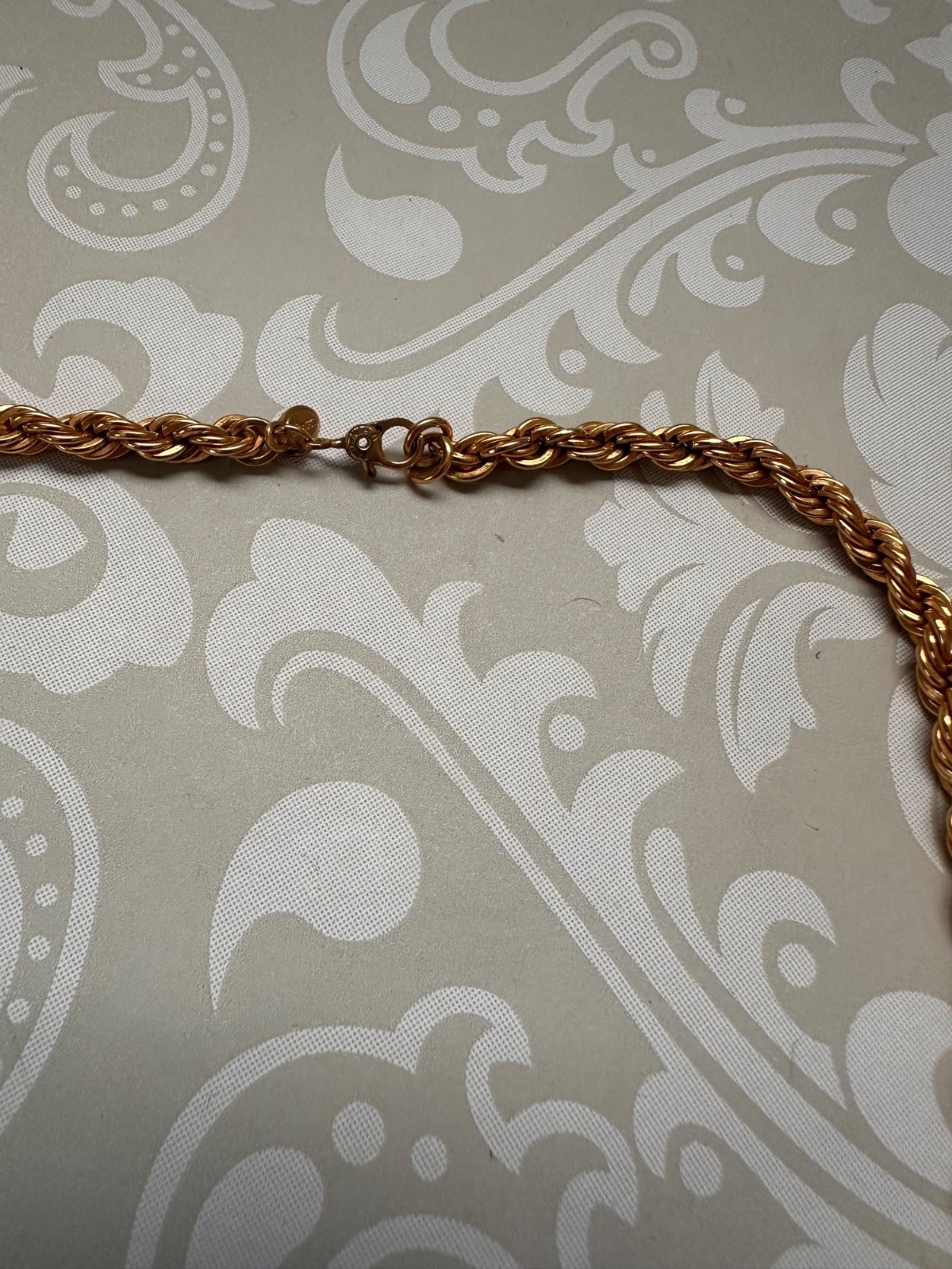 Vintage Monet Goldtone Rope Chain Necklace 20″ Lobster Claw Clasp