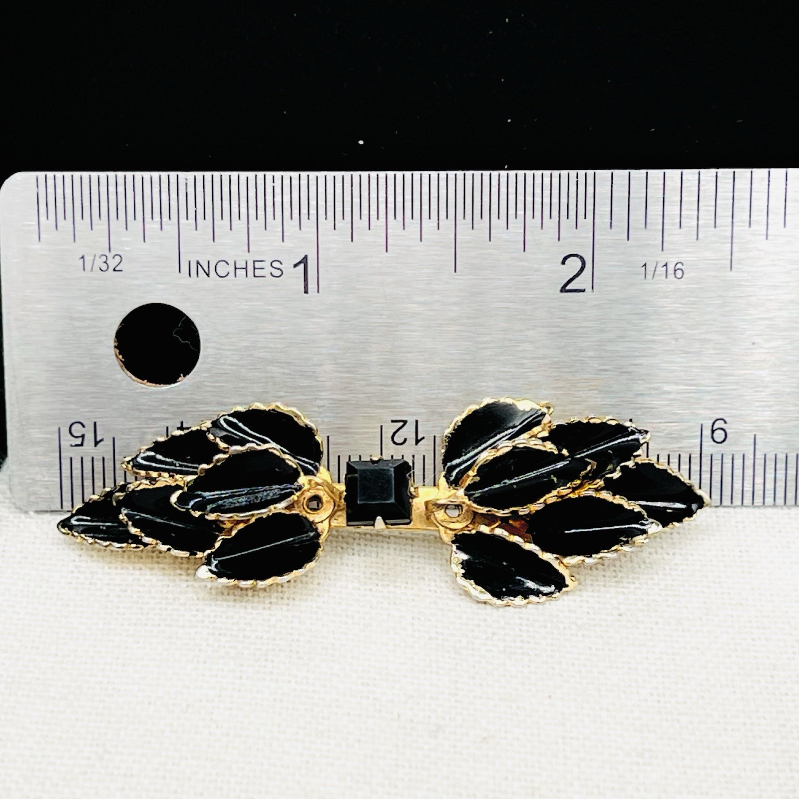 Vintage Brooch Lot Coro Coin Avon Filigree Sterling Enamel Earrings Black Gold