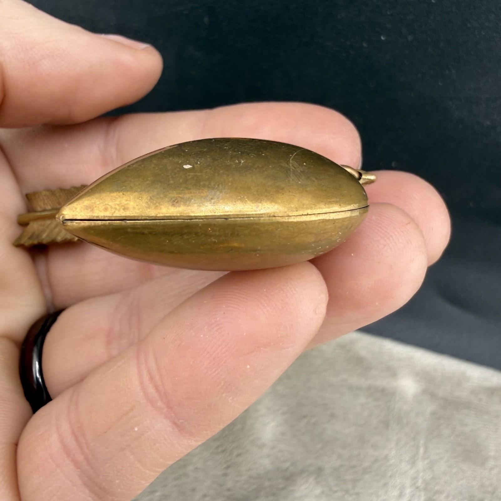 Vintage Brooch Lot of 2 Puff Heart Arrow Gold Tone