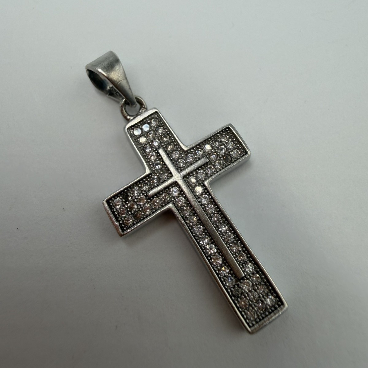 Vintage Pendant Icon Cross Sterling Silver 925 Jewelry Stamped Beautiful 2.94gr