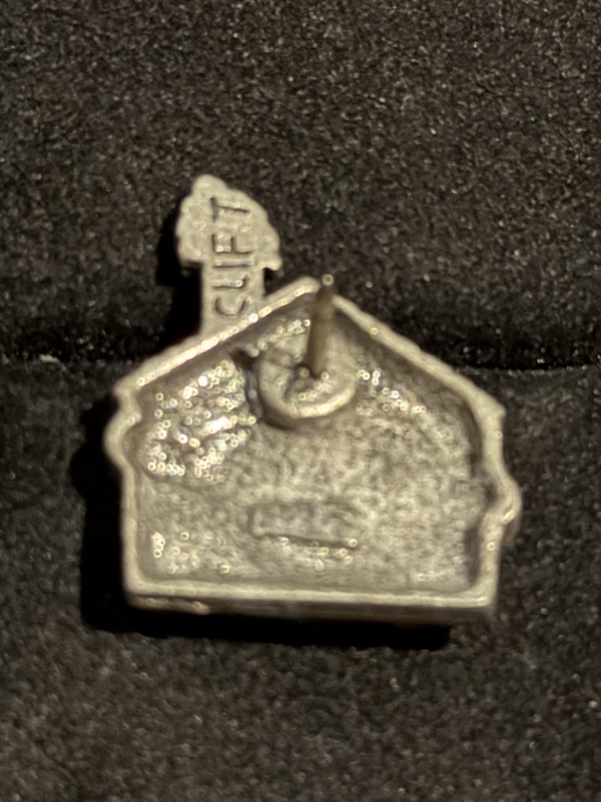 Jim Clift Hearts & Home Lapel Pin Hand Cast Pewter 2005 No Back Love Pin Back