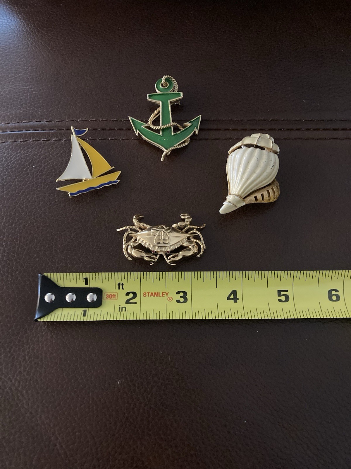 Ocean Themed Brooches Trifari Anchor Tacoa Sailboat Etc