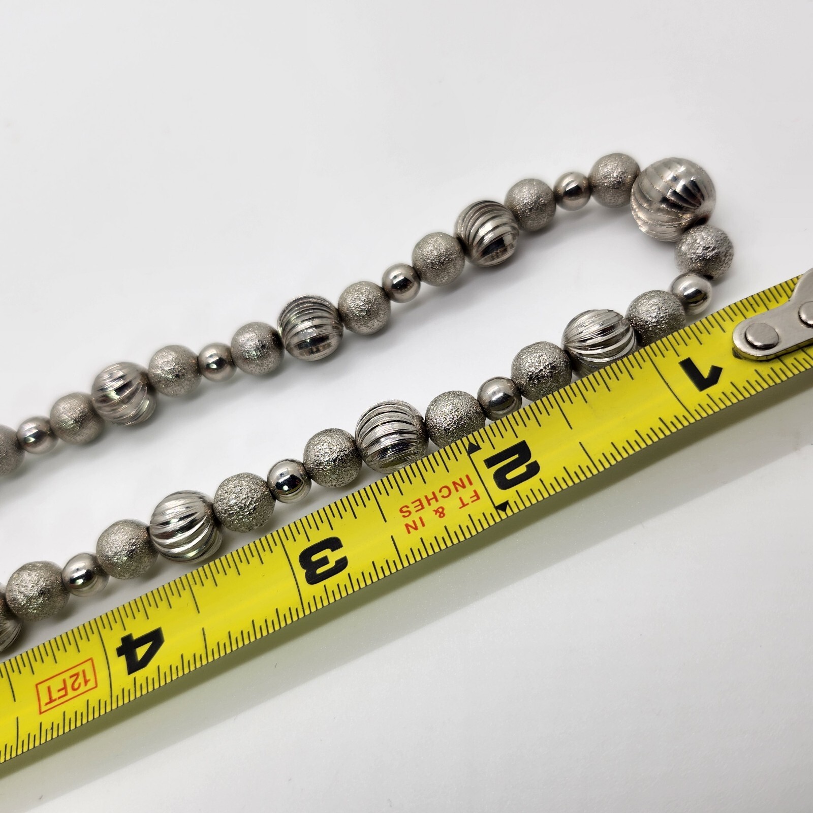 Monet – Silver Tone – Ball Necklace – See Photos For Size And Condition