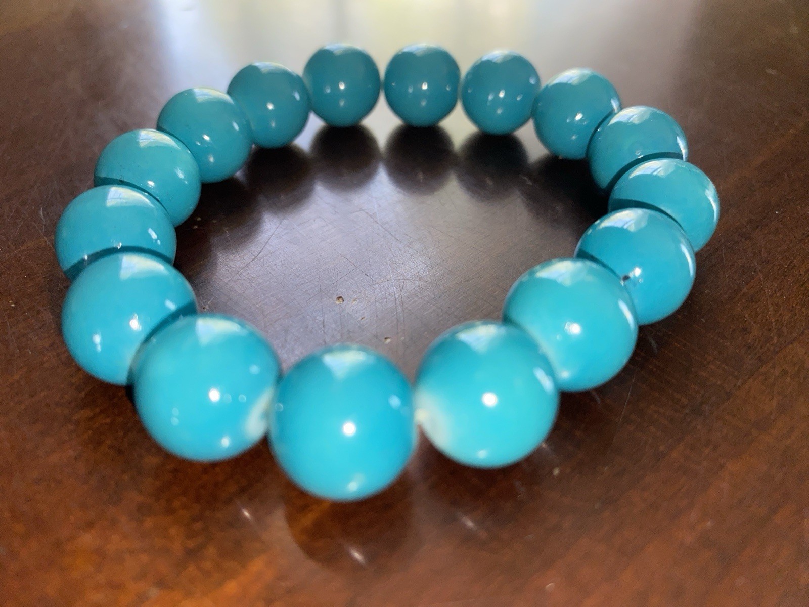 Vintage Beaded Blue Marble, Green Earthtones & Multi Colors Stretch Bracelets- 3