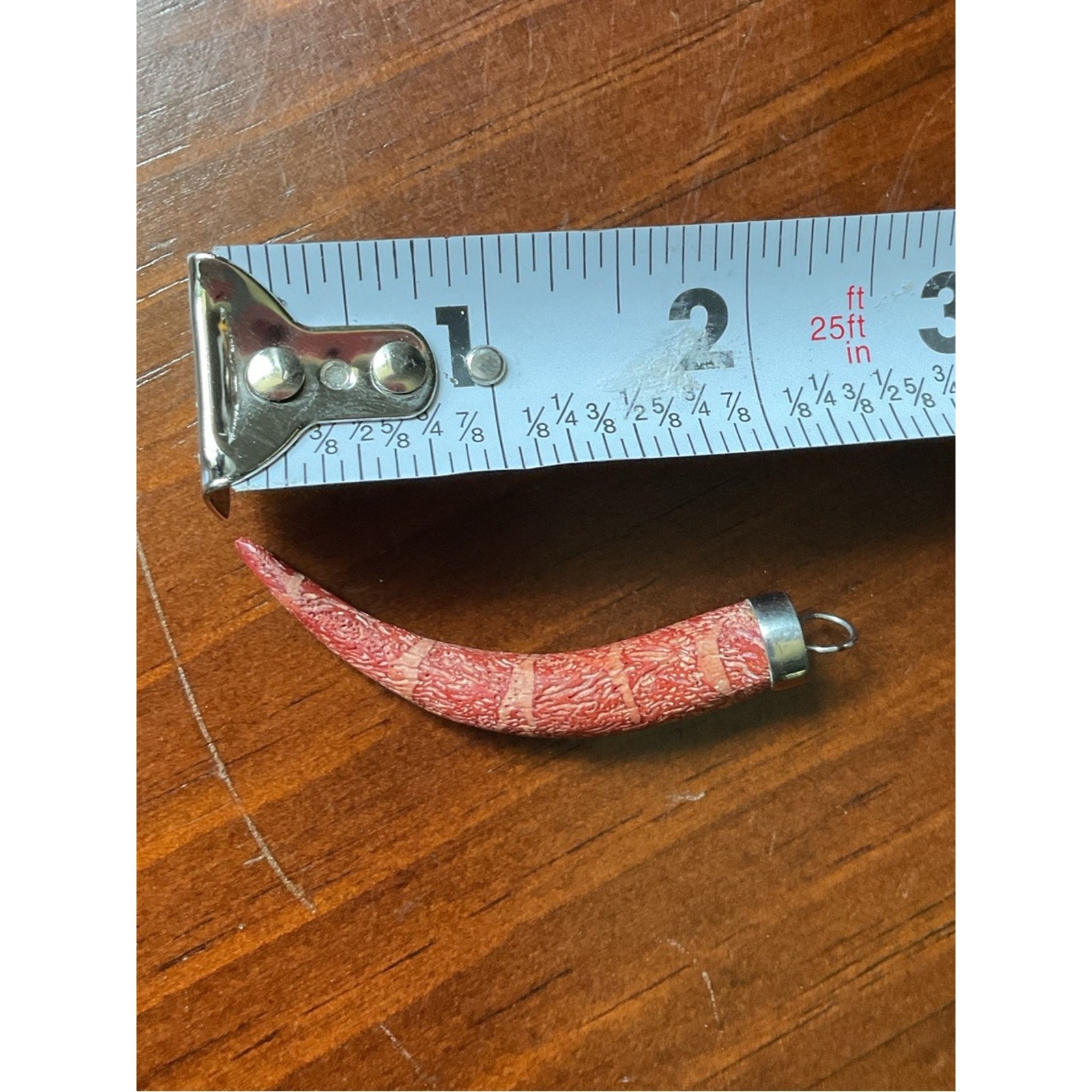 Vintage Sponge Coral Horn Pendant