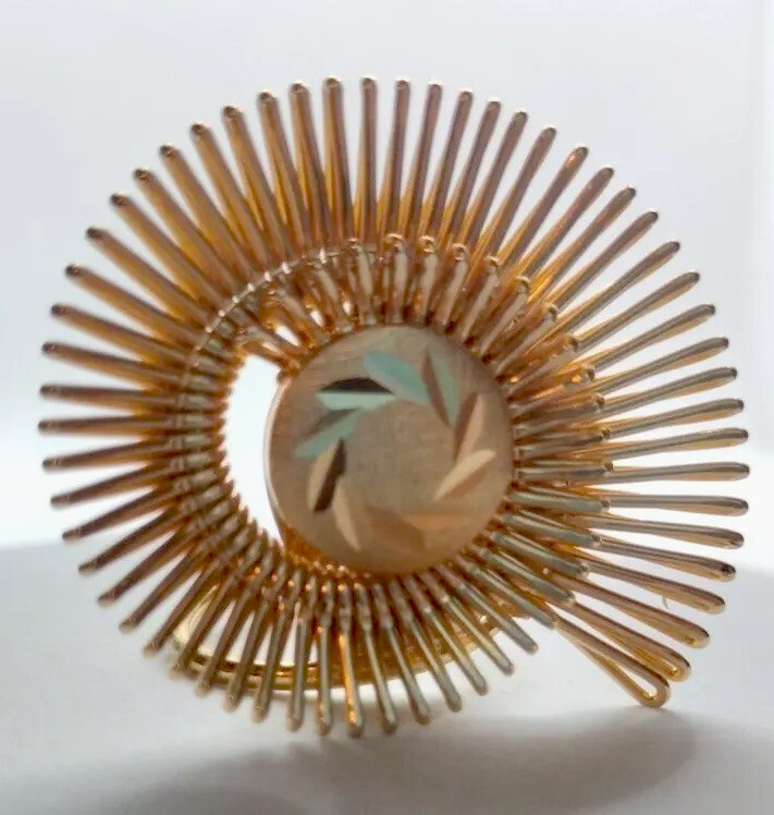 Vintage Gold Toned Western Germany Modernist Scarf Clip Designer Style Gift Lot