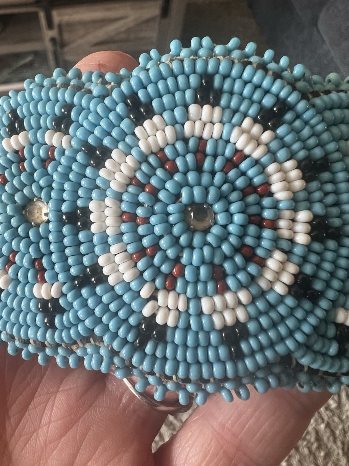 Vintage Native American Seed Bead Coin Purse Wallet Barrette Necklaces Lot
