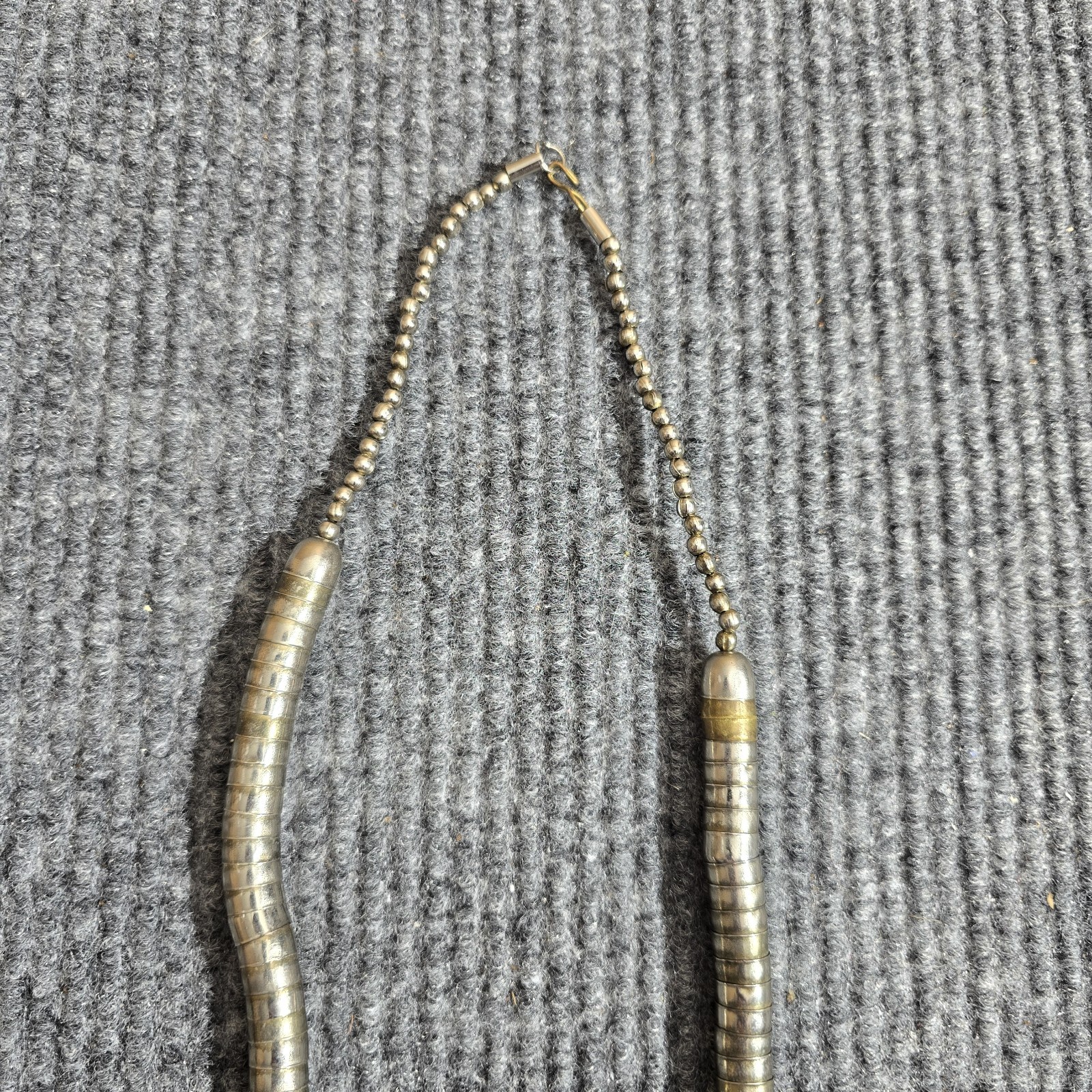 Bronze-tone Cap Bead Serpentine Necklace
