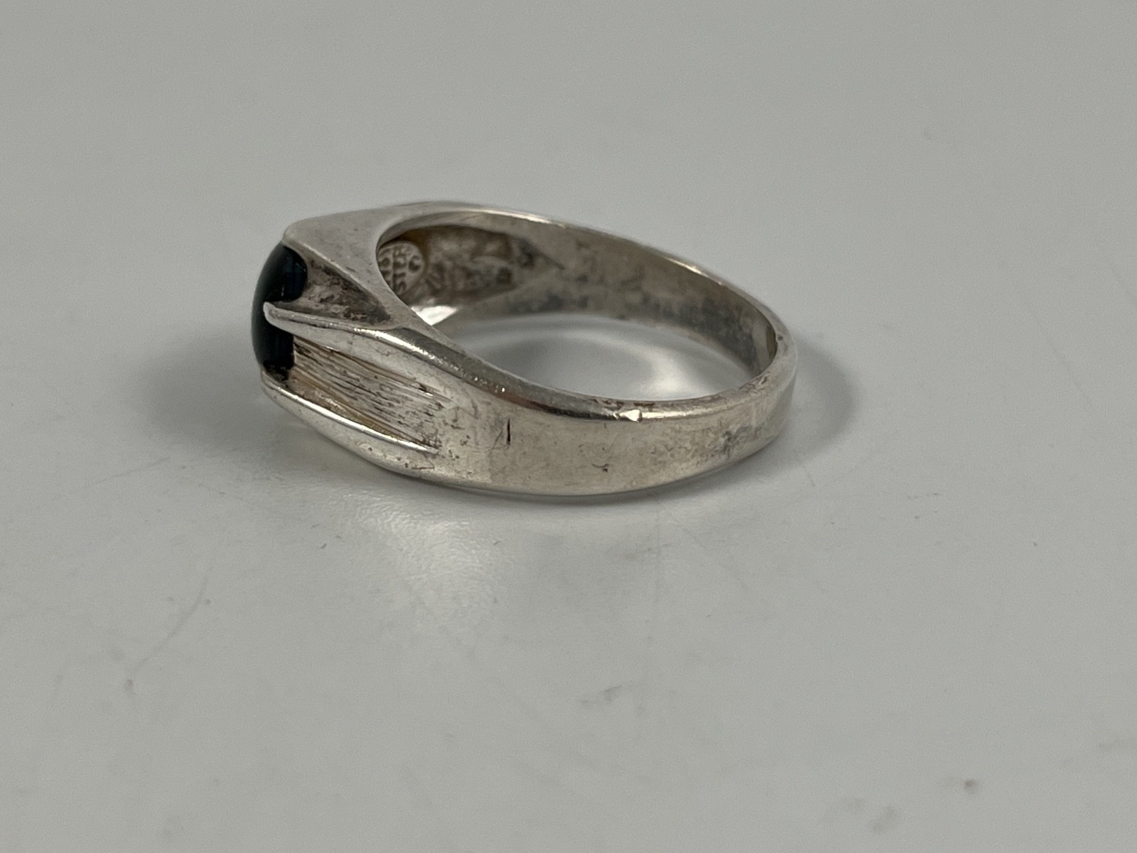 WM WHEELER STERLING SILVER PAULA SHELL STONE VINTAGE RING 11.5