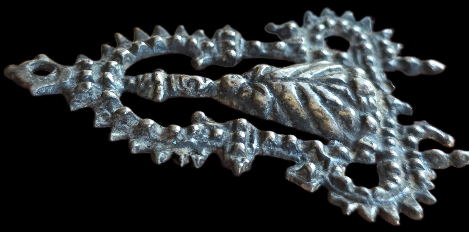 Fine Antique 18Th Century Silver Virgin Mary & Baby Jesus Pendant Ca 1700