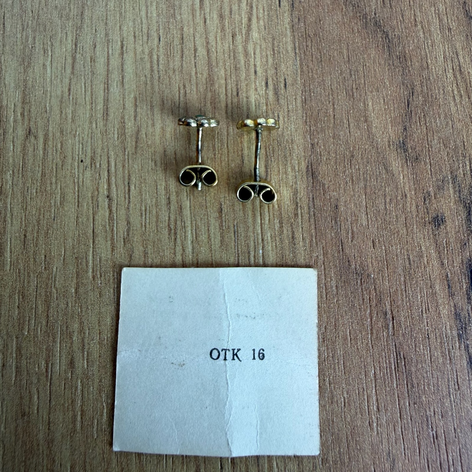 Vintage Soviet Star Earrings 916 Silver with USSR Stone Women’s Jewelry + label
