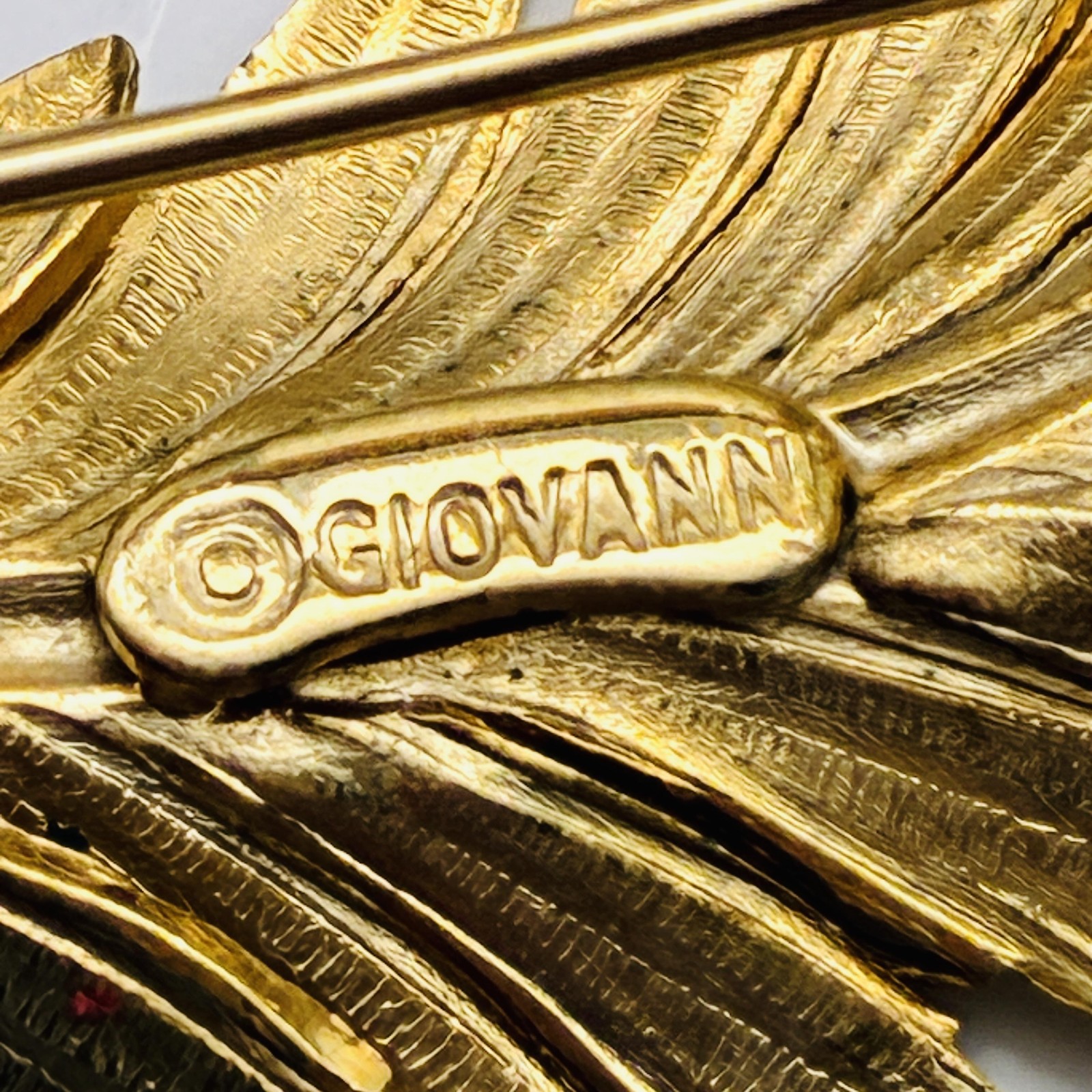 Vintage Gold Tone Leaf Brooch Pin Lot of 3 Nature Leaf Pins Giovanni