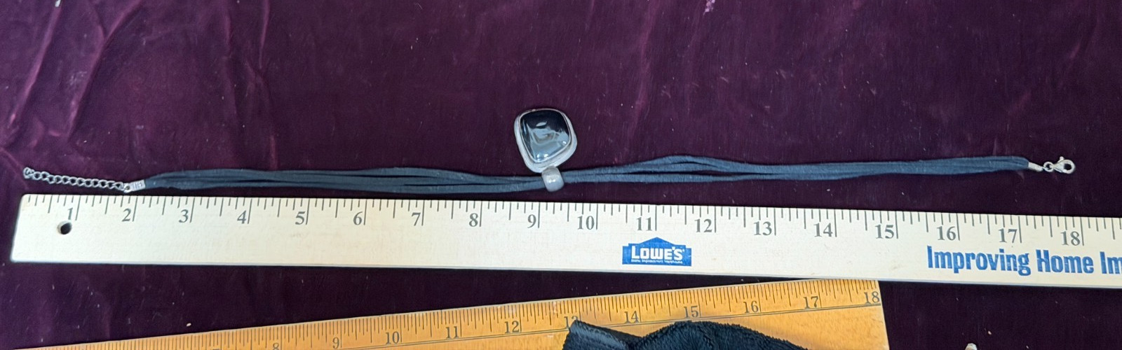 Vtg ATI Mexico .925 Sterling Mahogany Black Obsidian Pendant Suede Necklace