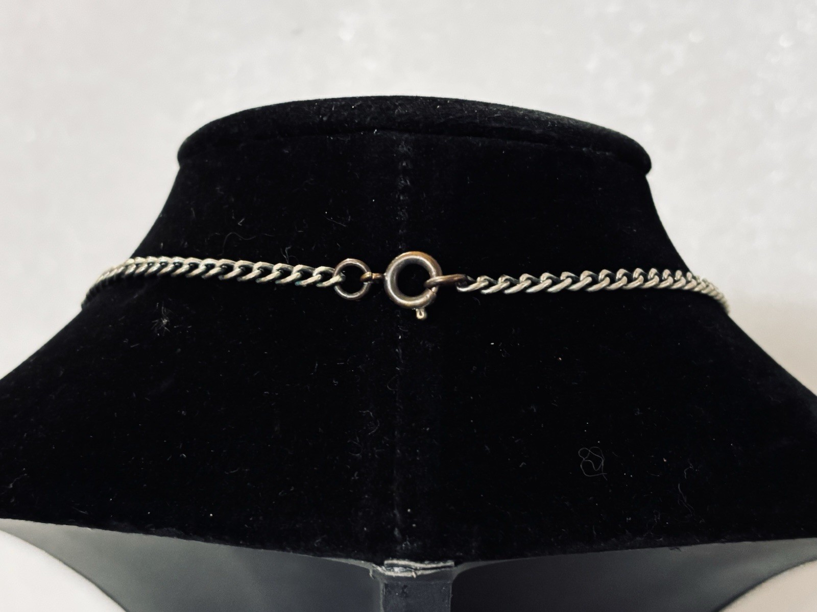 Vtg Curved Bar Pendant Chain Butterfly Choker Necklace Copper Tone 13″