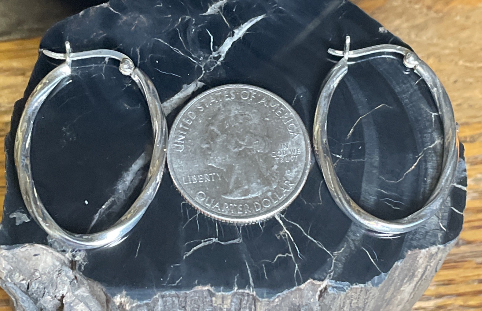 Vintage Sterling Silver Rope Twist Pattern Hoop Earrings