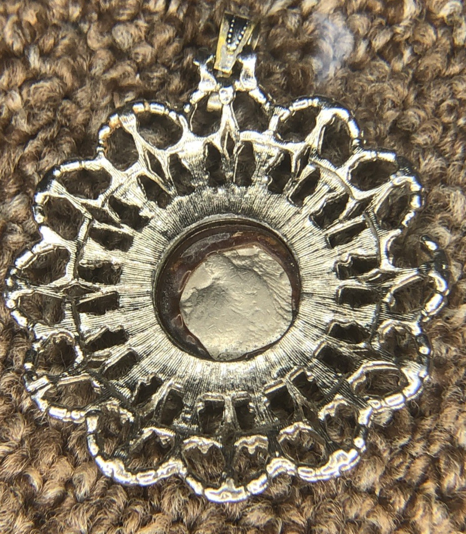 Vintage 1970s Buffalo Nickel Coin Pendent Faux Turquoise Silver Tone Necklace