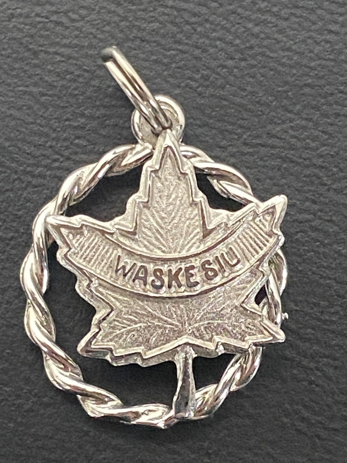 VTG Sterling Slver Charm Waskesui Lake SK Canada Souvenir EMO Saskatchewan