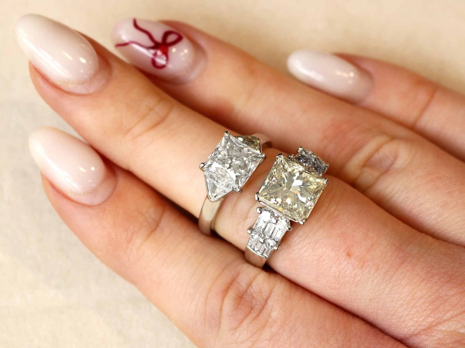 Vintage 5.12ct Diamond and Platinum Solitaire Ring
