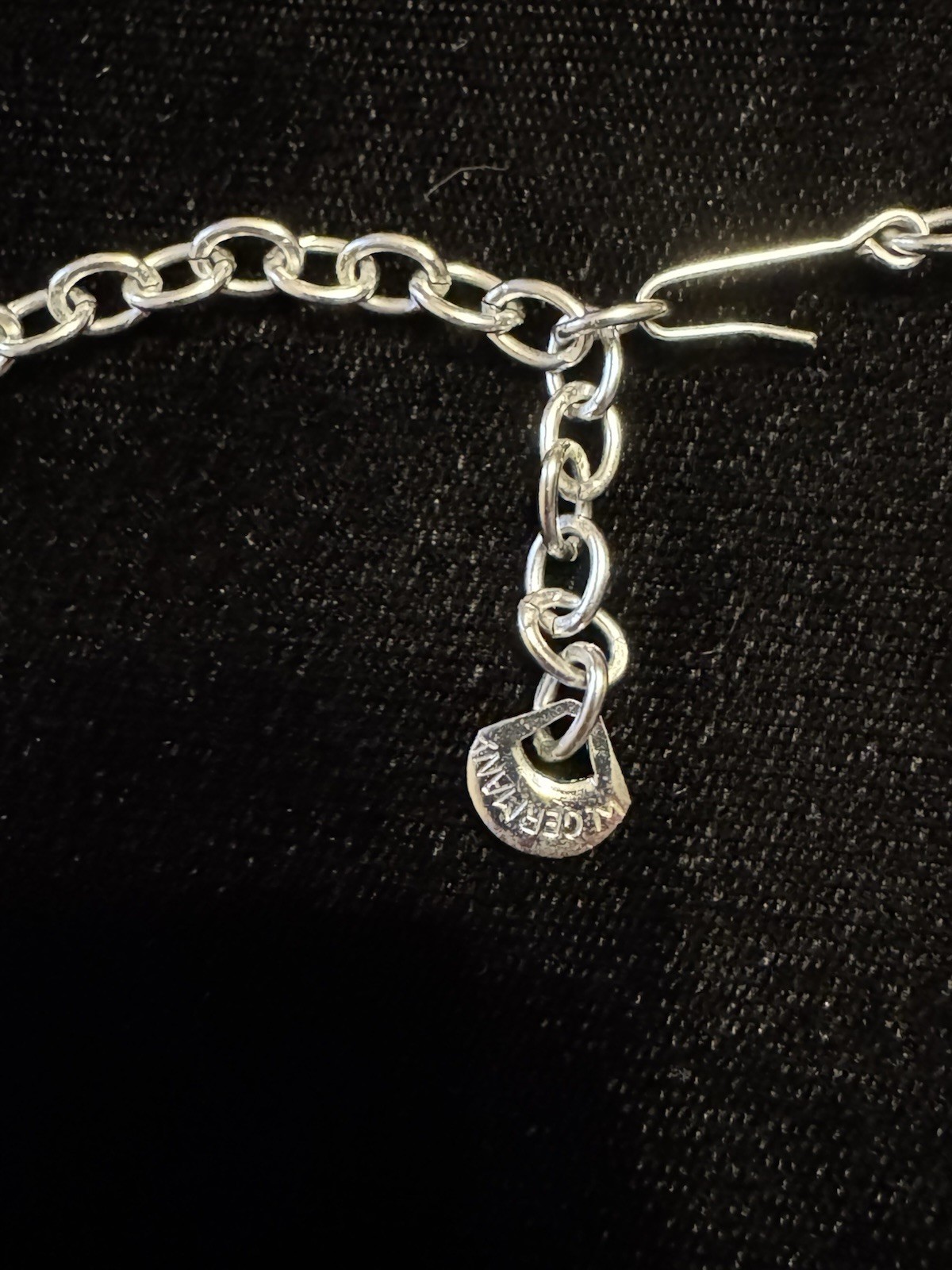 Vintage Western Germany Silver-tone Lightweight Choker Necklace , Wears To 15”