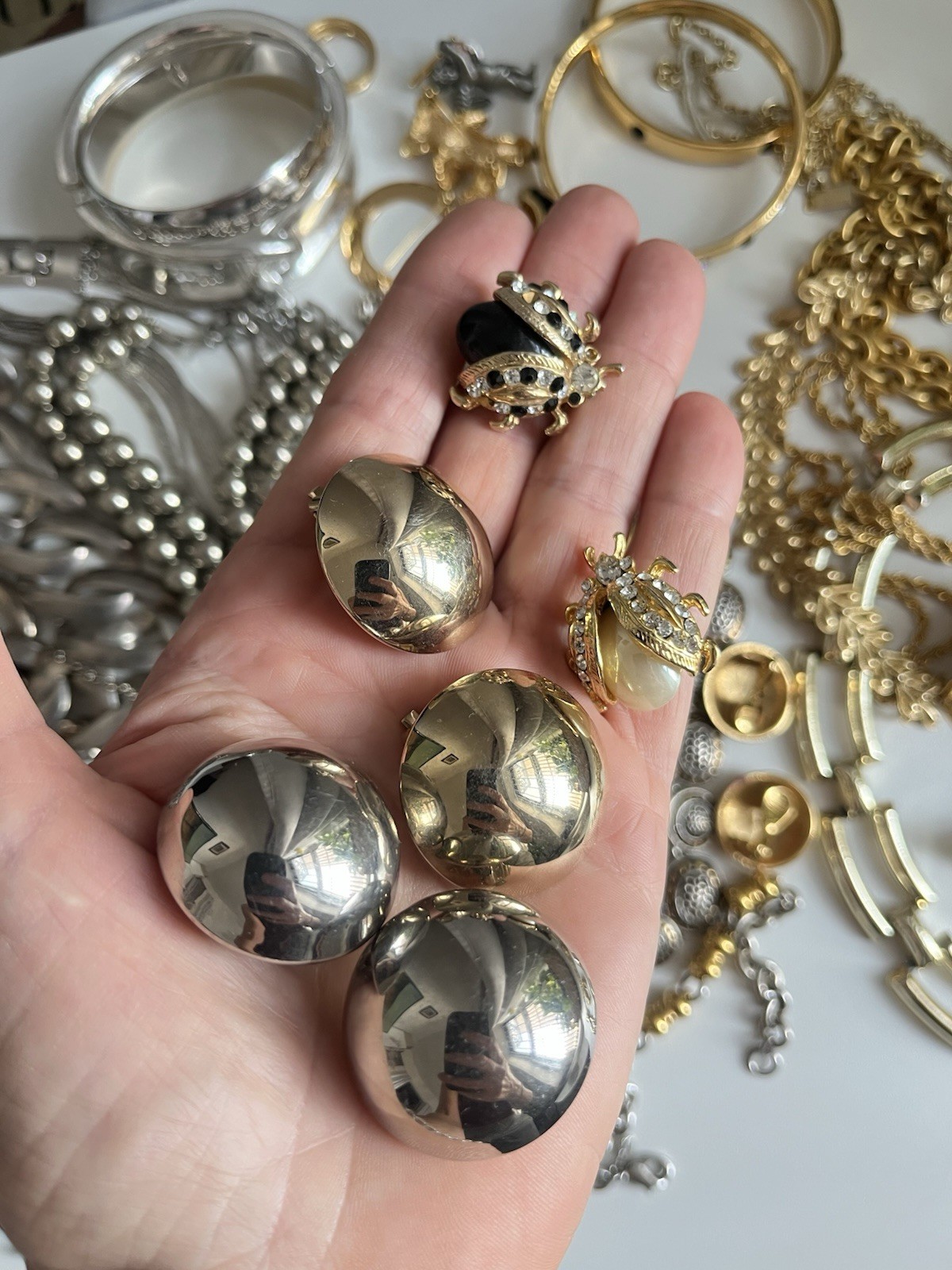 Vintage Jewelry Lot Monet Trifari Art Brooch Necklace Earrings 1960-1990’s