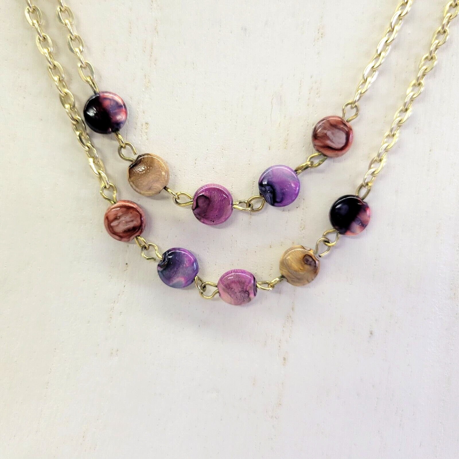 Vintage Bead Necklace – Women – 19″ – Multicolor