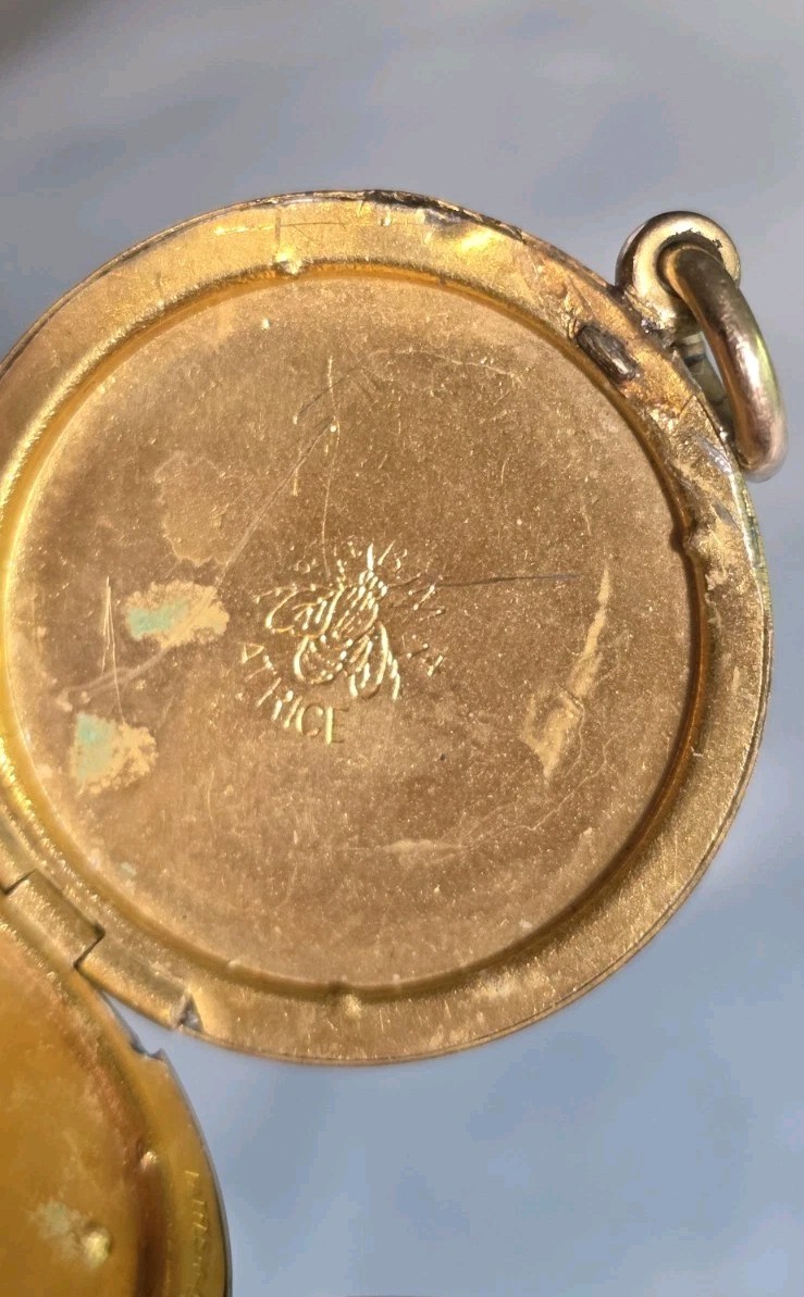 Victorian Rose Gold Filled Paste Locket