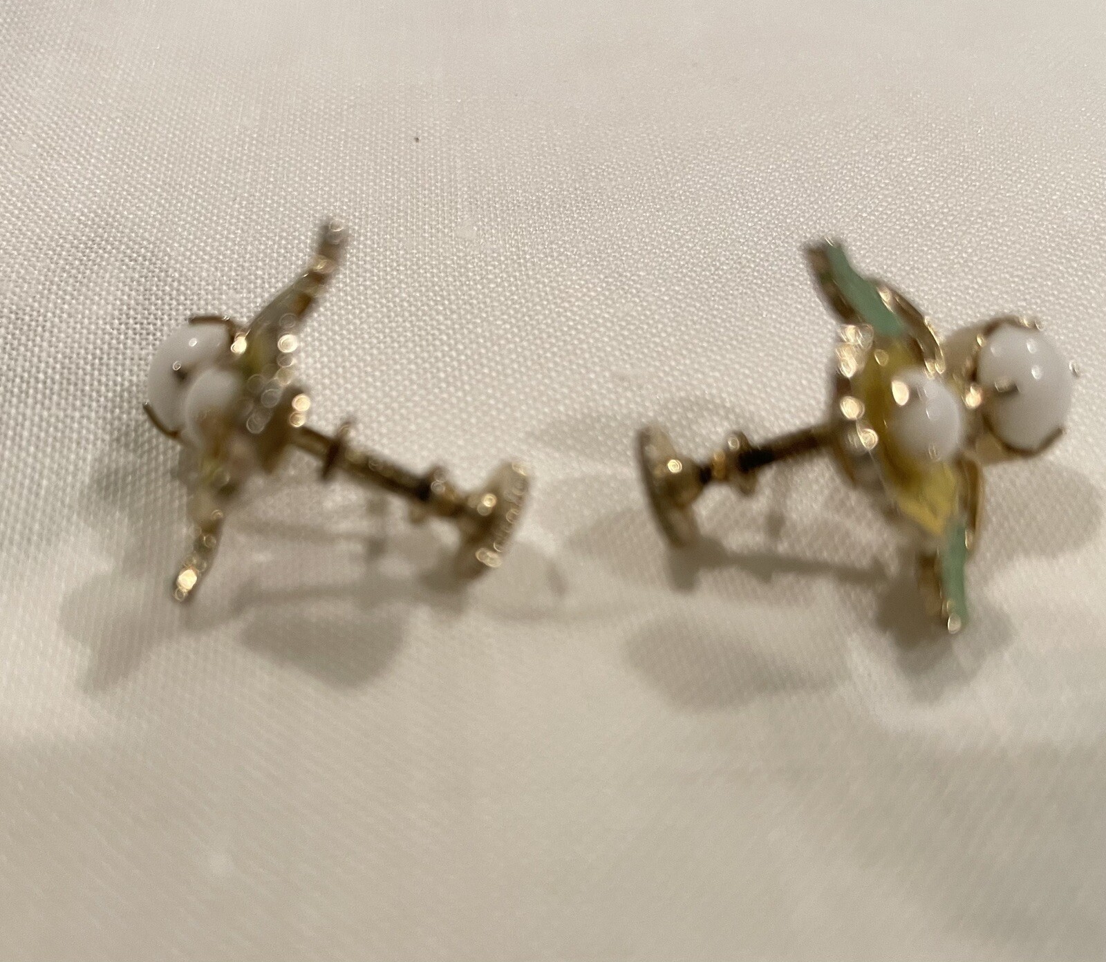 Vintage Clip On Earrings Set Of 10 Different Styles And Shapes And Color.