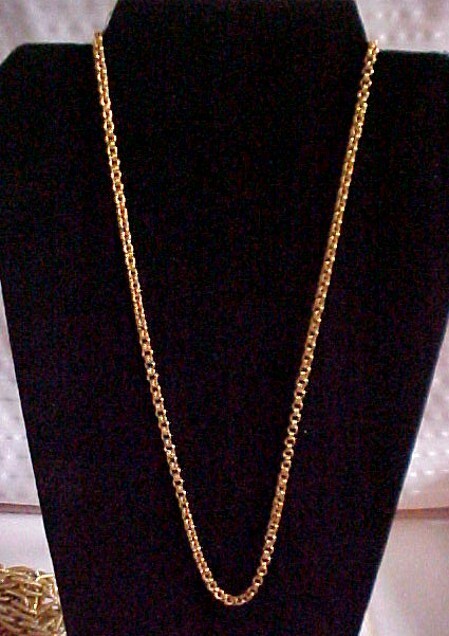 Vintage Rolo Chain 24″ Double Linked Gold Tone Beautiful