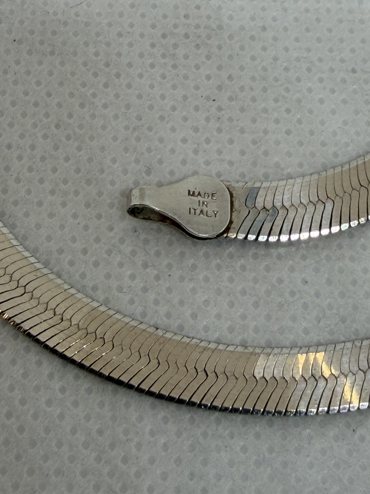Vintage Italian Milor Herringbone 18″ 925 Silver Chain Necklace, 5.3mm, 12.33g