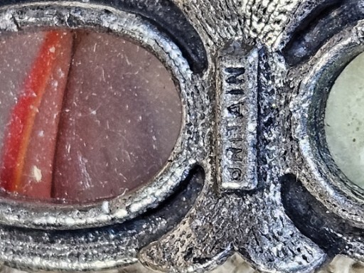 Vintage Miracle Britain Faux Stones Pewter Tone Brooch