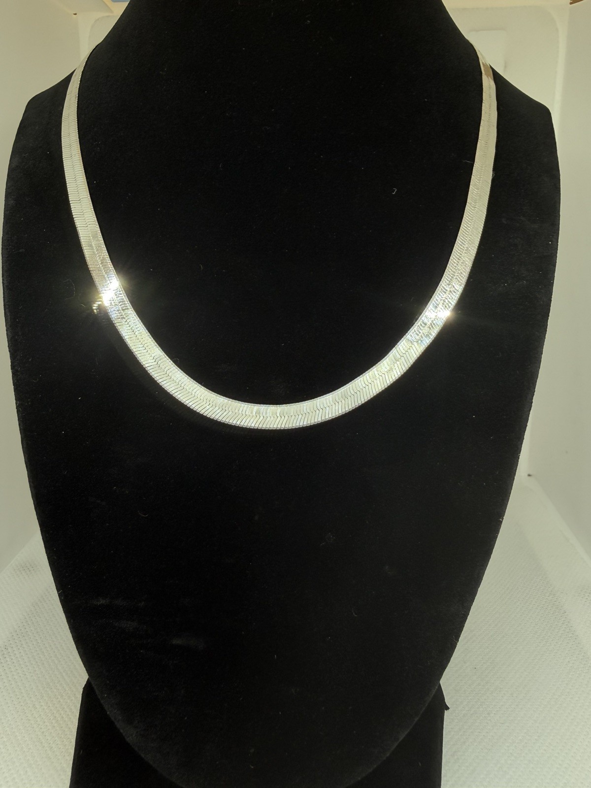 Vintage Italian Milor Herringbone 18″ 925 Silver Chain Necklace, 5.3mm, 12.33g