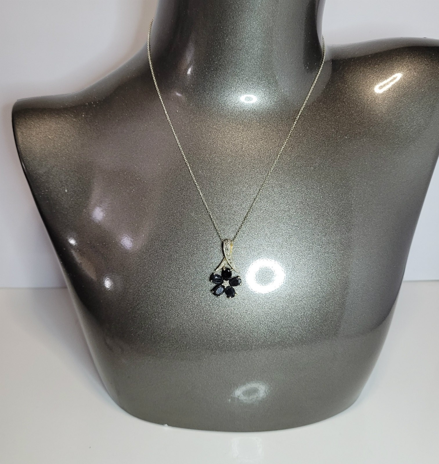DBJ 925 Flower Pendant gold over sterling Dee Berkley + Sterling Necklace