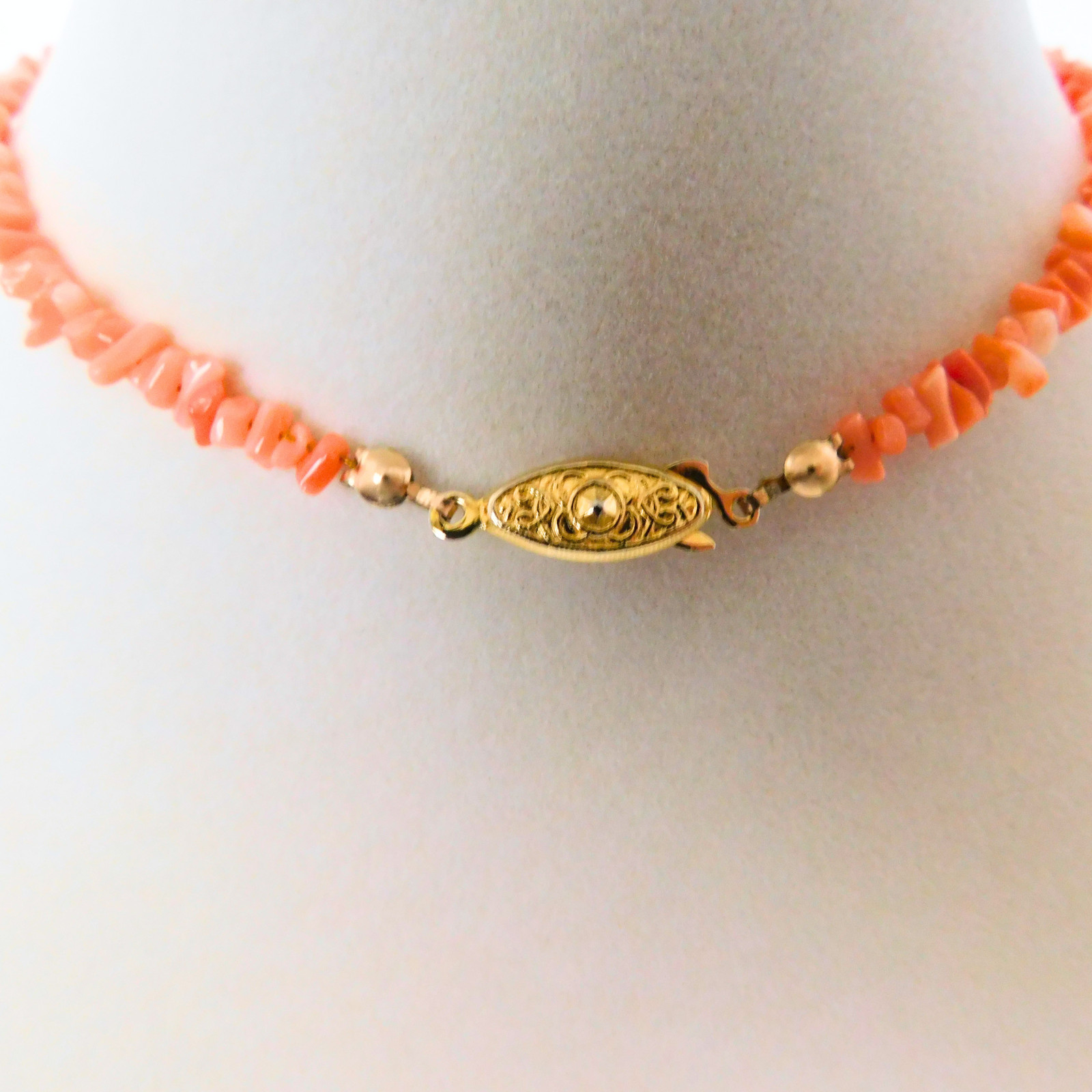 Vintage Natural Coral Branch Necklace, Mid-Century, Made with Swarovski® Branch